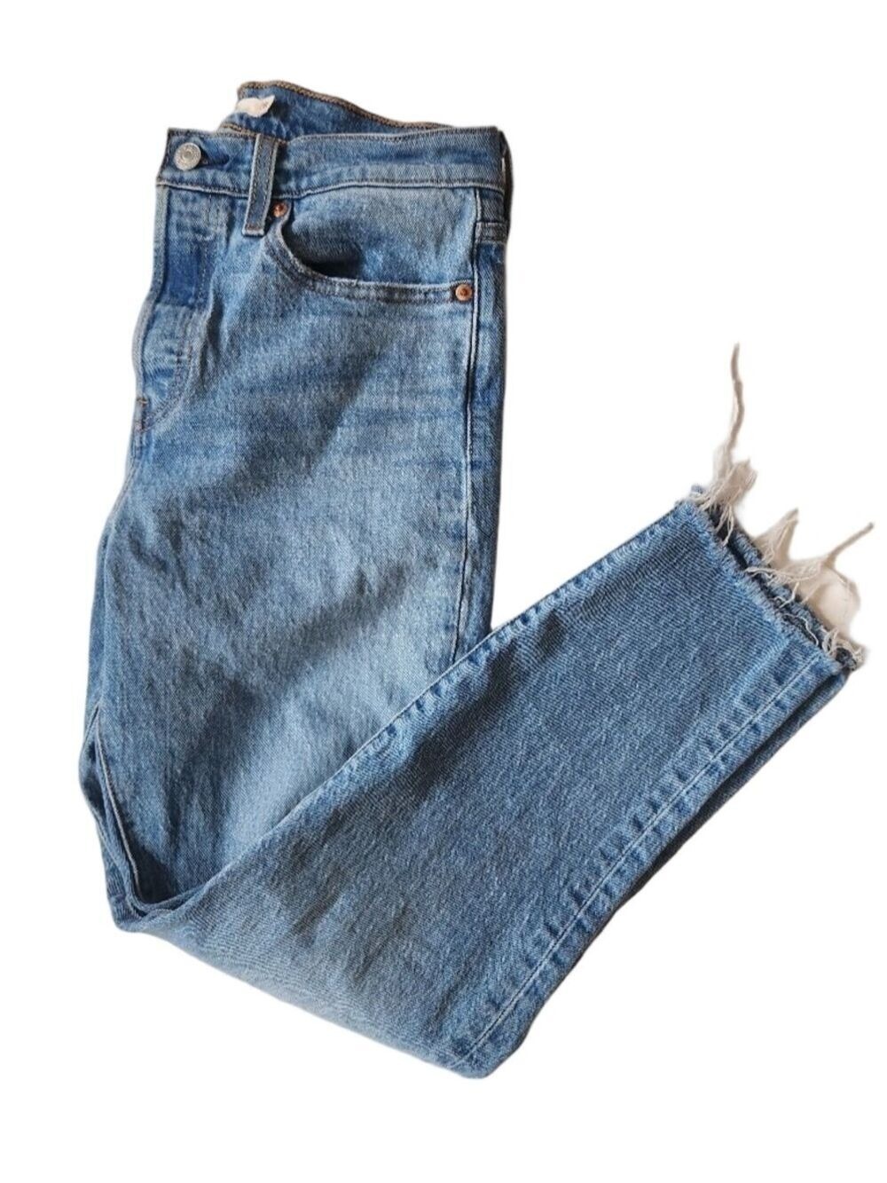 Levi's Jeans Wedgie Icon Fit Ankle Jeans - High Rise - Size 28 Premium Cotton - Picture 11 of 16